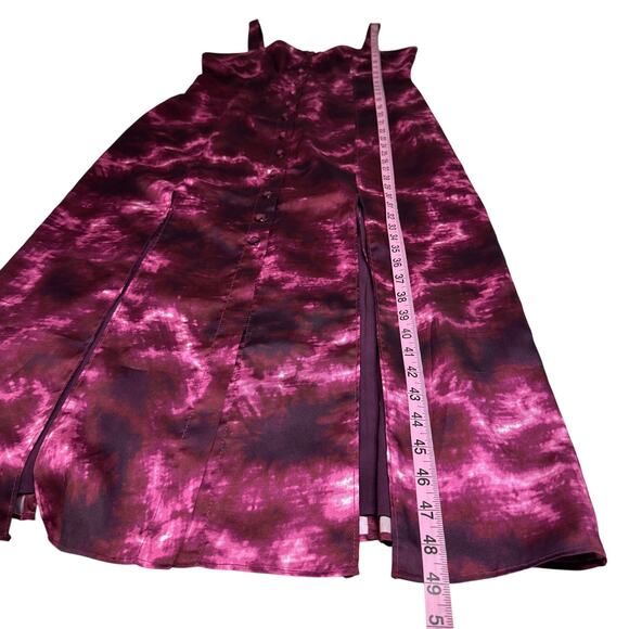 Womens Cinq a Sept Alexa Tie-Dye Button Thigh Slit Front Sleeveless Maxi Dress 6 - Picture 12 of 13